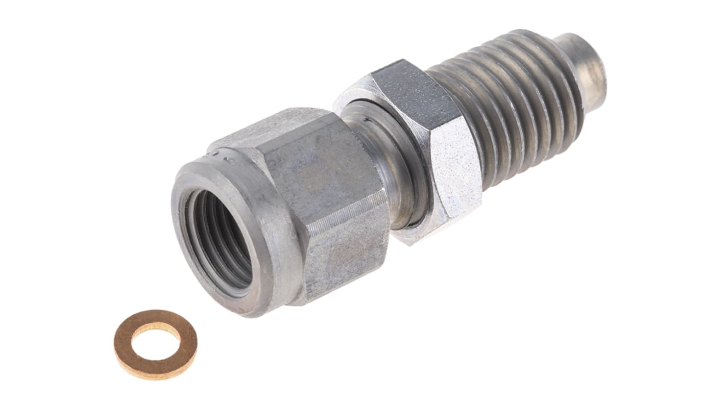 Adapter do manometru, SMA, Stal, 630 barów, G 1/4 żeńskie, M16 męskie