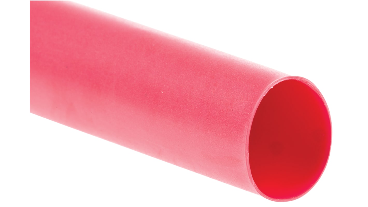 TE Connectivity Adhesive Lined Heat Shrink Tubing, Red 12mm Sleeve Dia. x 1.2m Length 4:1 Ratio, ATUM Series