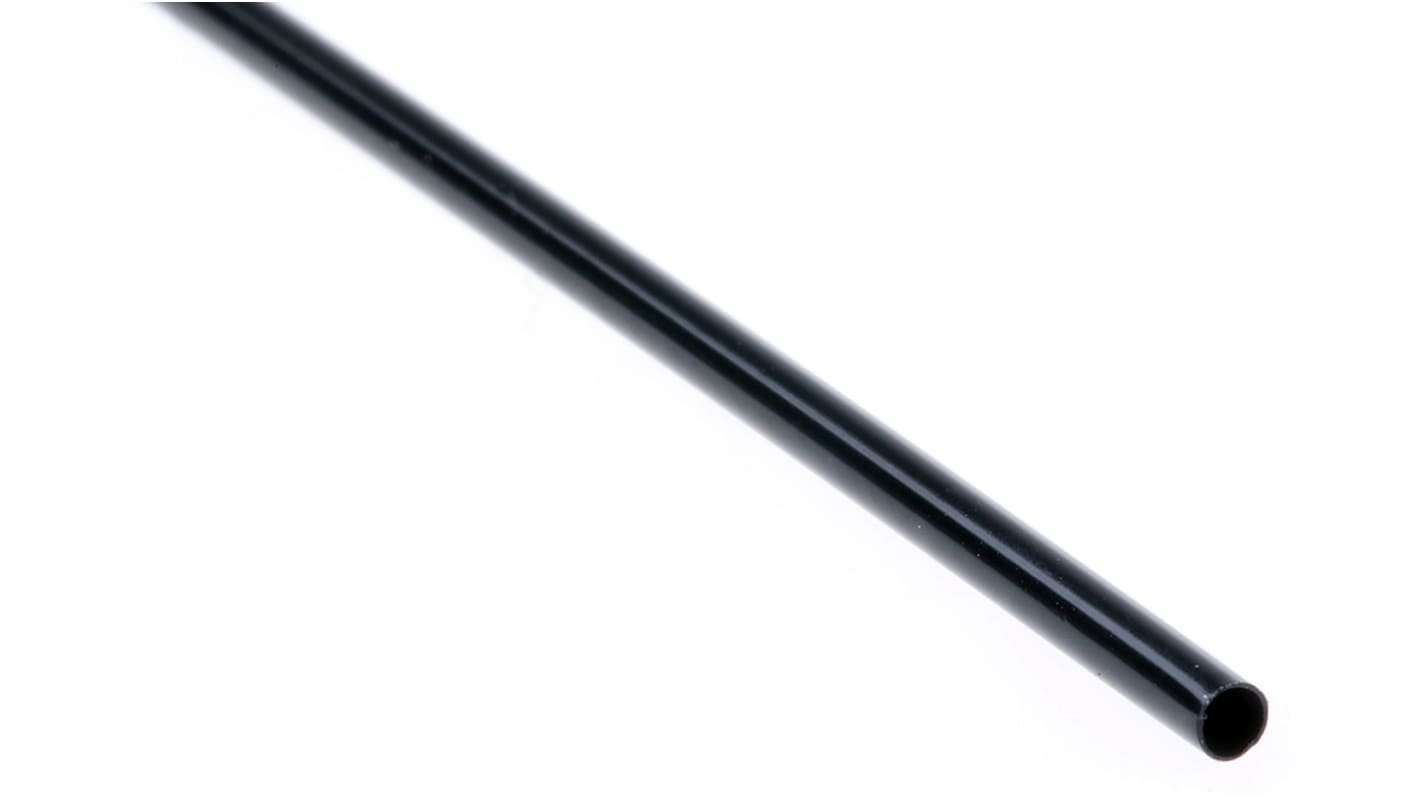 TE Connectivity Heat Shrink Tubing, Black 1.6mm Sleeve Dia. x 1.2m Length 2:1 Ratio, RW-175 Series