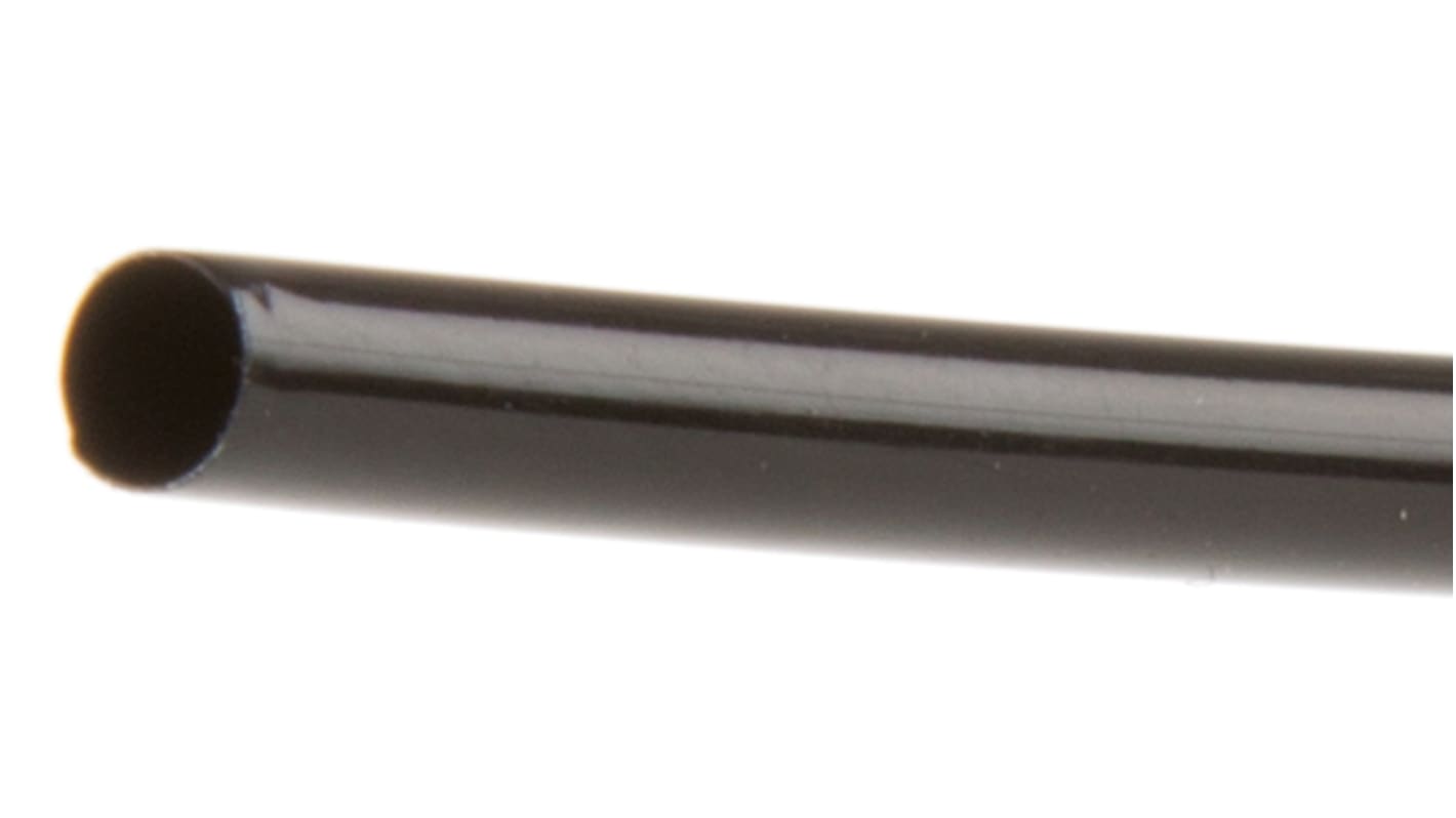 TE Connectivity Heat Shrink Tubing, Black 2.4mm Sleeve Dia. x 1.2m Length 2:1 Ratio, RW-175 Series