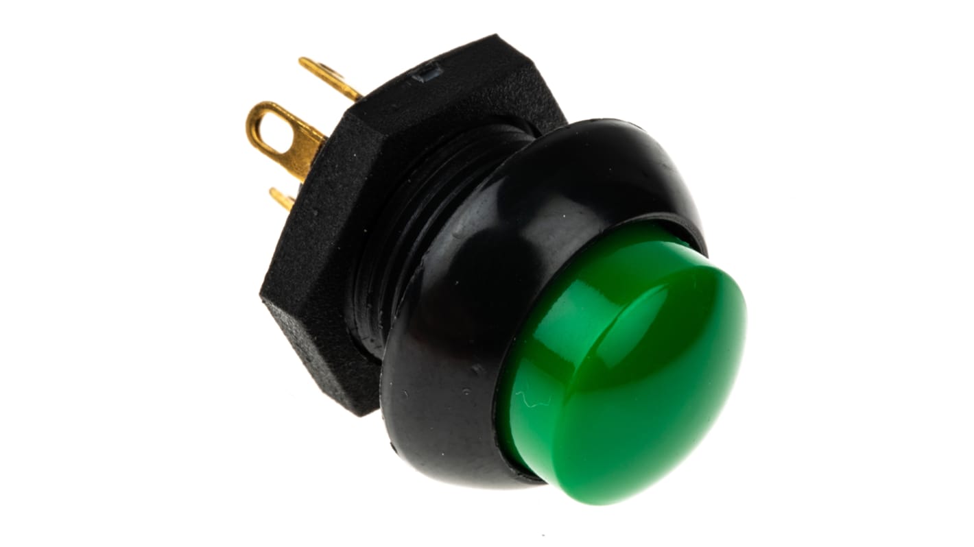 Otto Push Button Switch, Momentary, Panel Mount, SPDT, 28V dc