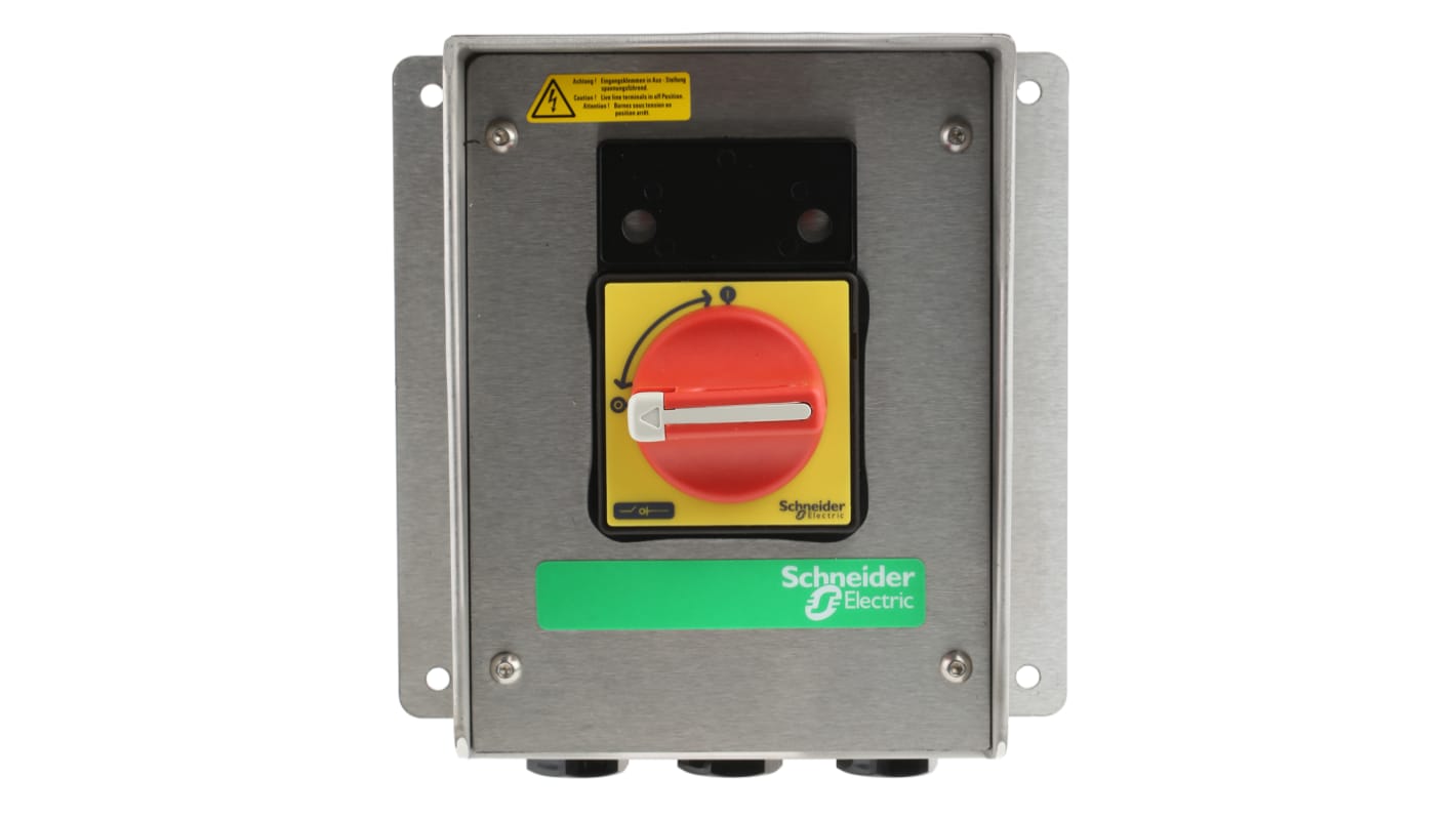 Schneider Electric 3P Pole Panel Mount Isolator Switch - 25A Maximum Current, 15kW Power Rating