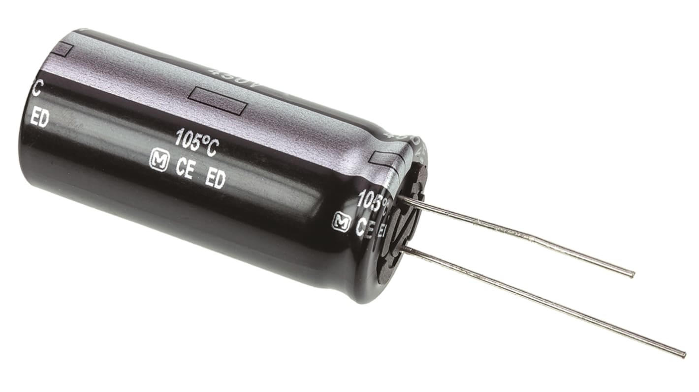 Panasonic ED - A, THT Aluminium-Elektrolyt Kondensator 68μF ±20% / 450V dc, Ø 18mm x 40mm, bis 105°C