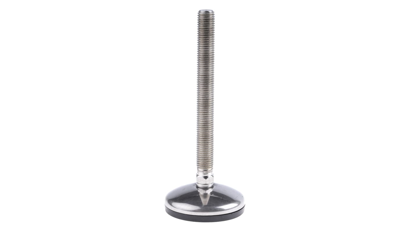 Nu-Tech Engineering M16 Stainless Steel Adjustable Foot, 750kg Static Load Capacity 3.5° Tilt Angle