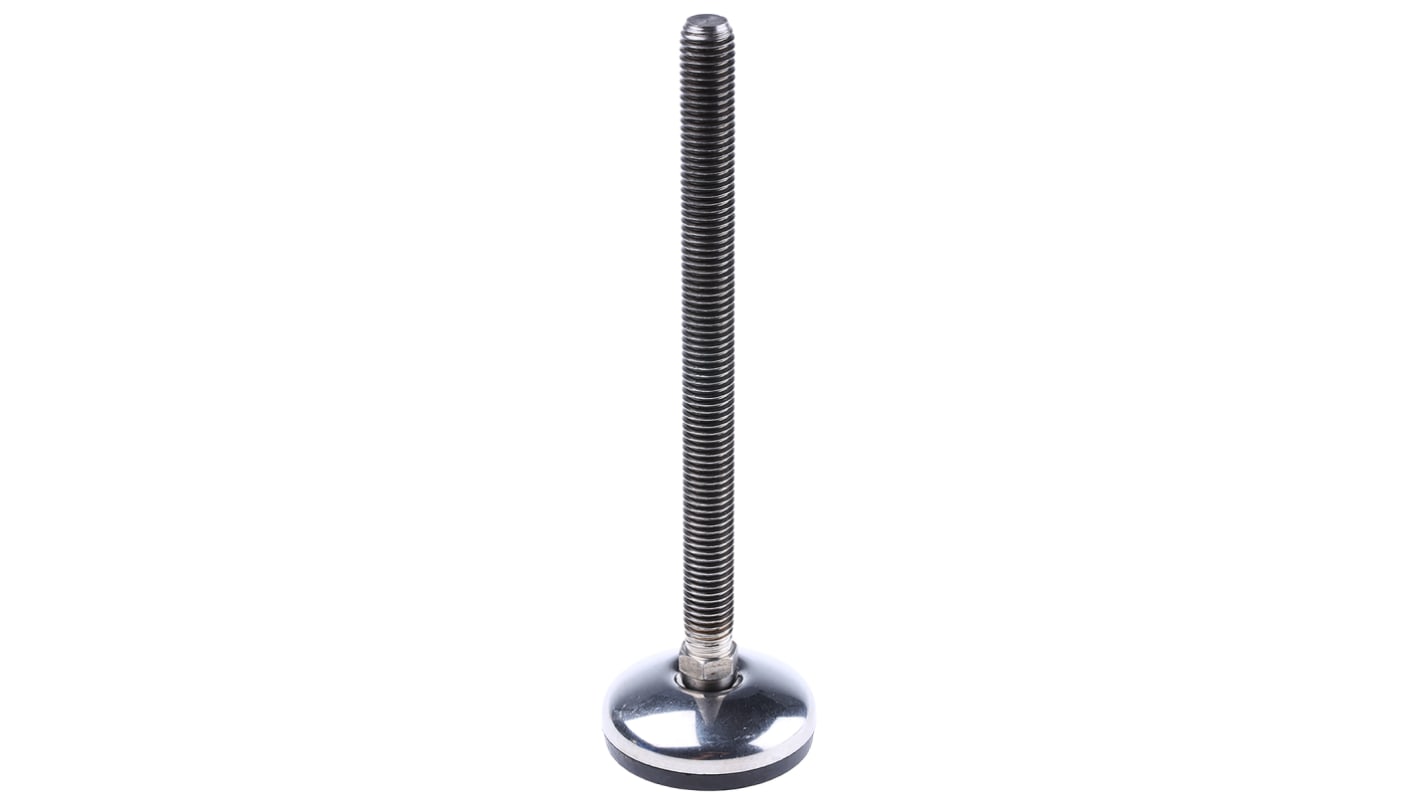 Nu-Tech Engineering M12 Stainless Steel Adjustable Foot, 350kg Static Load Capacity 3.5° Tilt Angle