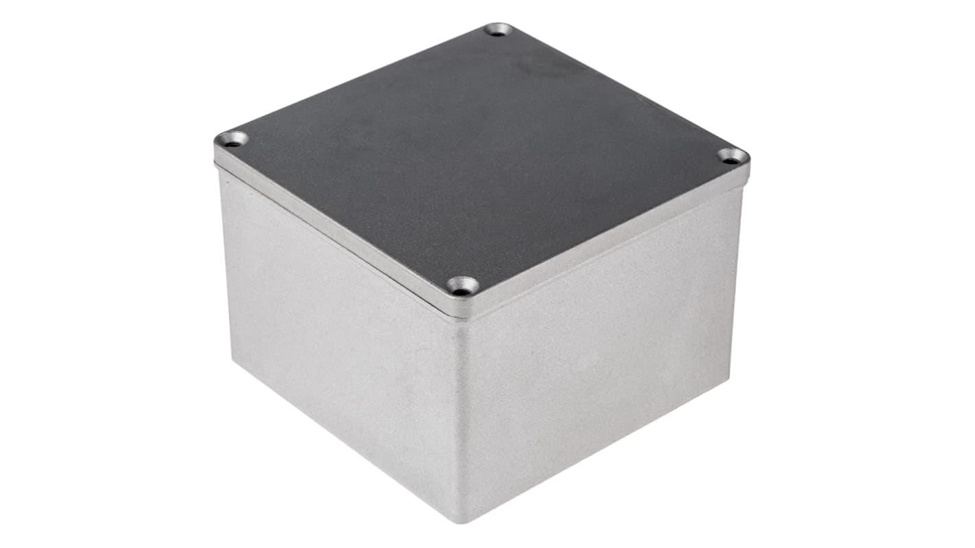 Caja RS PRO de Aluminio Presofundido Gris, 130 x 130 x 91mm, IP65