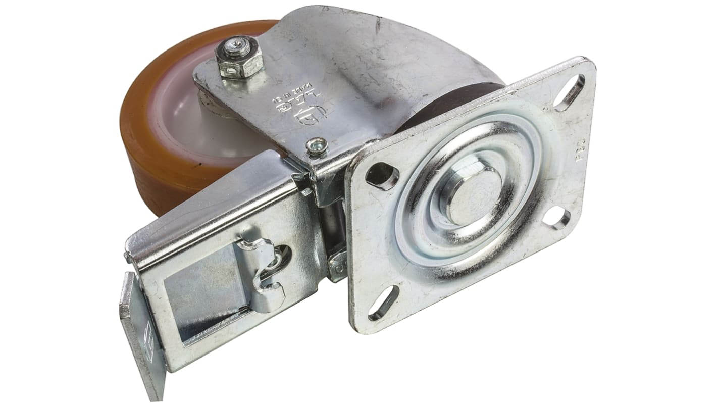 Roulette industrielle Pivotant avec frein LAG, Acier zingué, Ø 100mm, 200kg