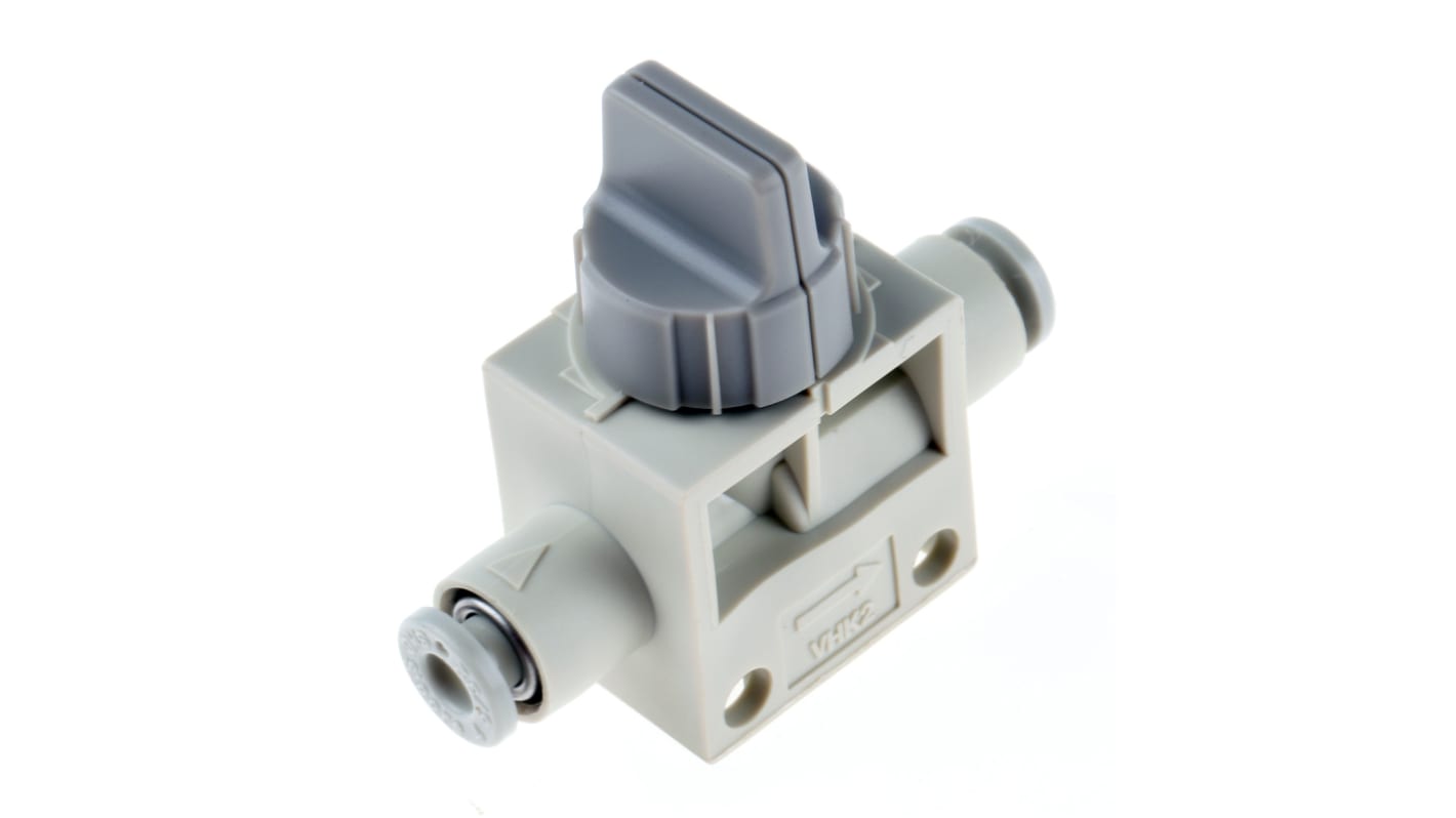 SMC Rotary Knob 2/2 Pneumatic Manual Control Valve VHK Series, Push In 4 mm, 2.5mm, III B