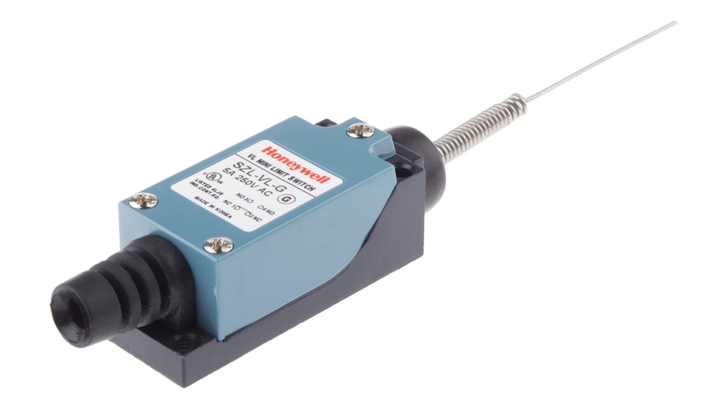 Honeywell SZL-VL Series Limit Switch, NO/NC, IP64, SPDT, Die Cast Zinc Housing, 250V ac Max, 5A Max