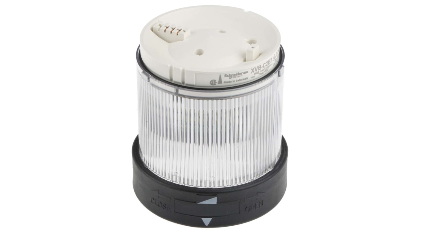 Schneider Electric Harmony XVB Series Clear Steady Effect Beacon Unit, 24 V ac/dc, LED Bulb, AC, DC, IP65