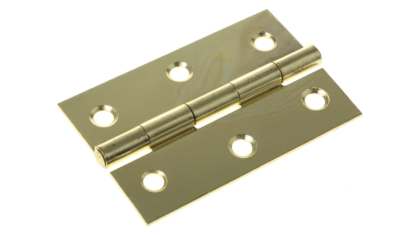 RS PRO Steel Butt Hinge, Screw Fixing, 75mm x 49mm x 1.4mm