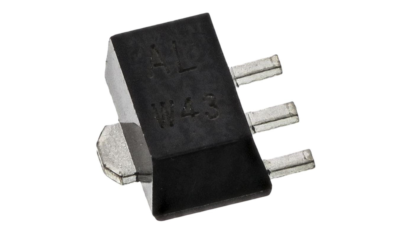 Tranzisztor BCX53-16,115, PNP, -1 A, -80 V, 145 MHz, 4-tüskés Egyszeres