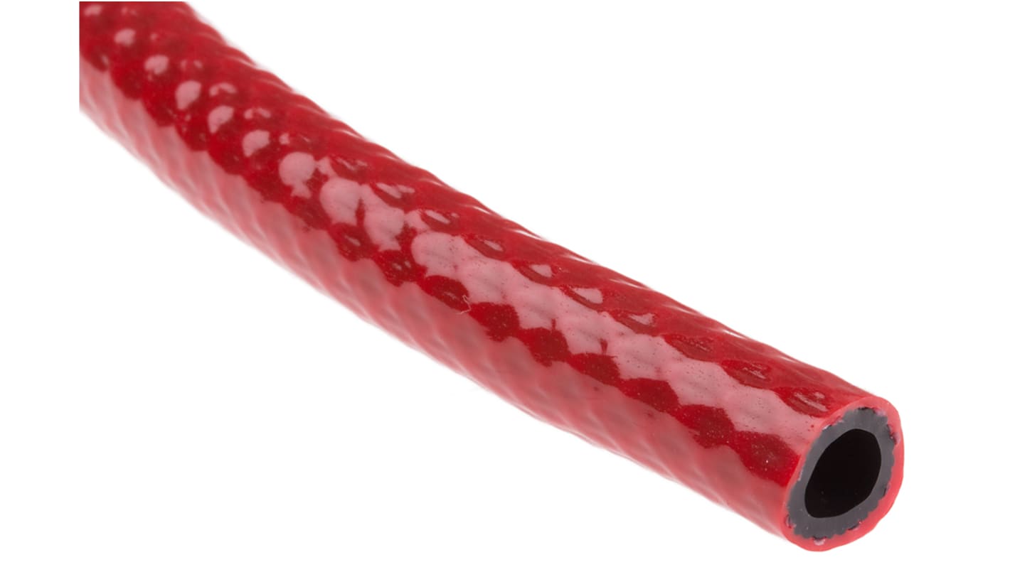RS PRO Hose Pipe, PVC, 6.3mm ID, 10.5mm OD, Red, 30m