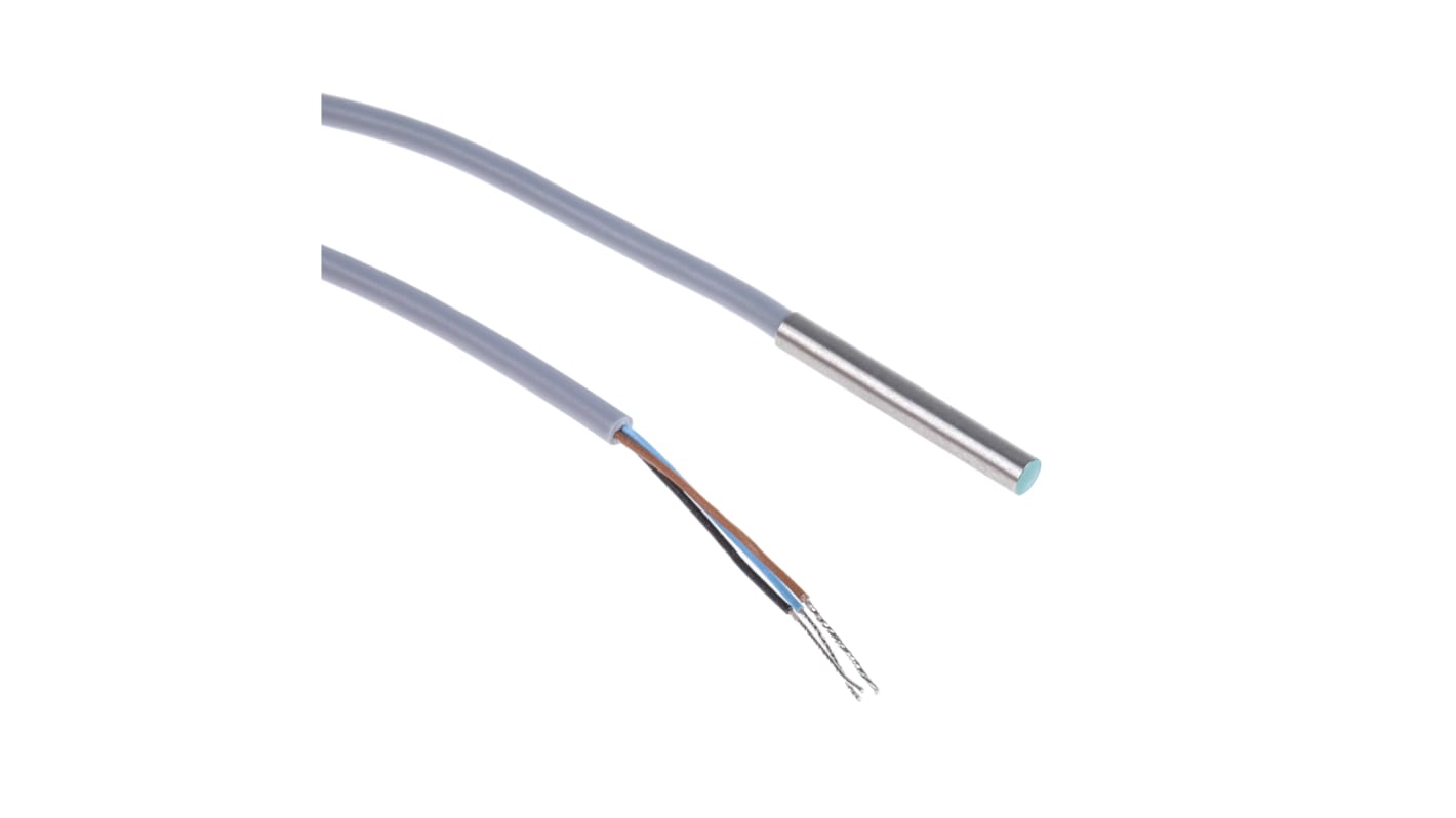 Baumer Inductive Barrel-Style Proximity Sensor, 0.8 mm Detection, PNP Output, 10 → 30 V dc, IP67