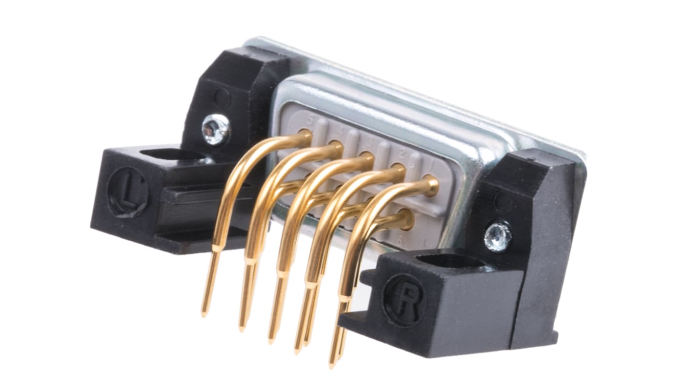 Conector D-sub RS PRO, Ángulo de 90° , Orificio Pasante, Macho, Terminación Soldador, 700.0 V., 5.0A