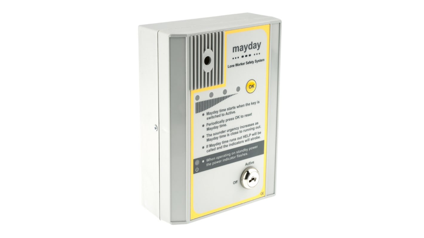 Alarm, seria: Mayday, 100dB, w zestawie: akumulator podtrzymujący, 12V, 60 x 175 x 125mm
