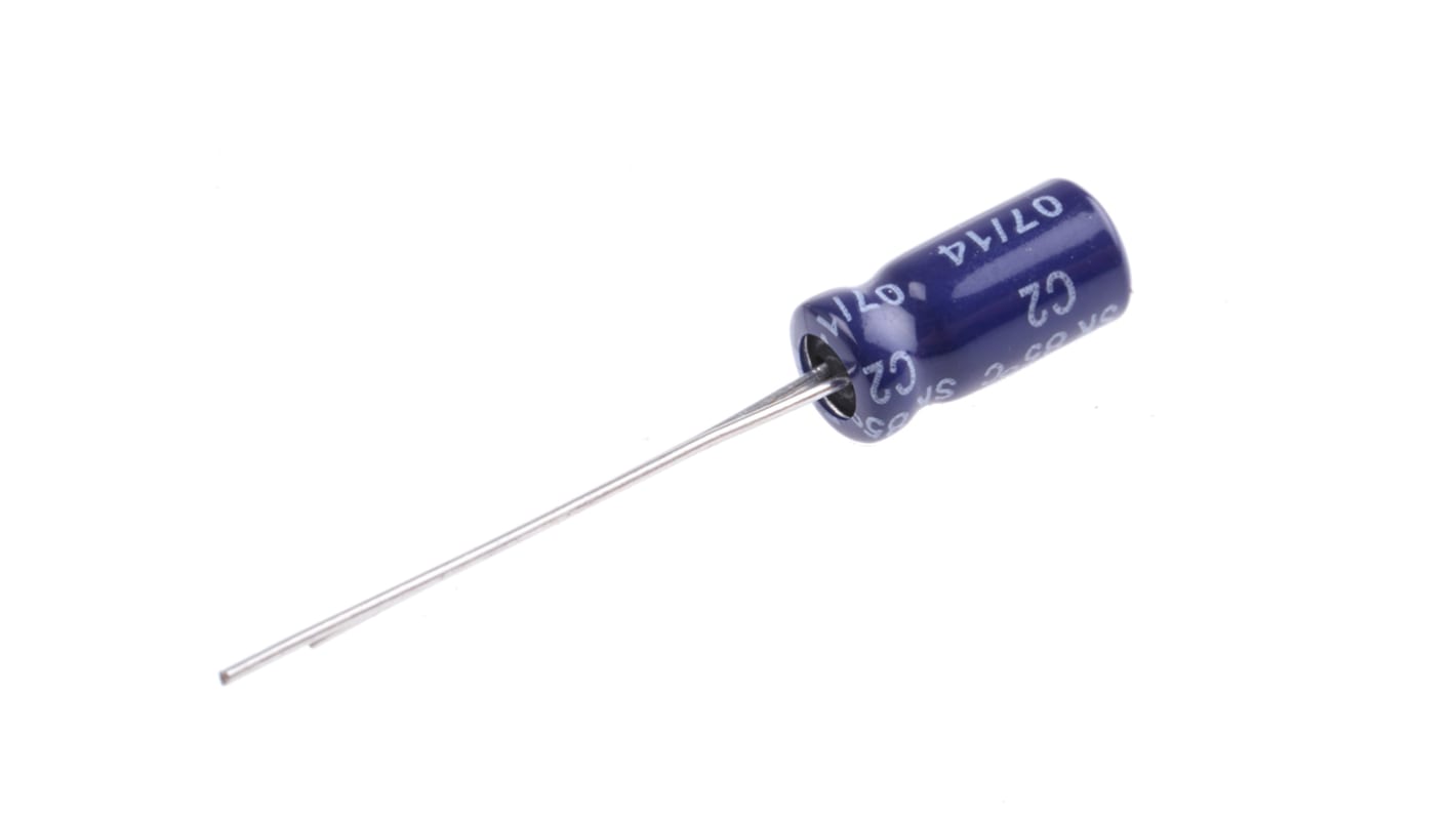 Yageo SK, THT Elektrolyt Kondensator 4.7μF ±20% / 63V dc, Ø 5mm x 11mm, +85°C