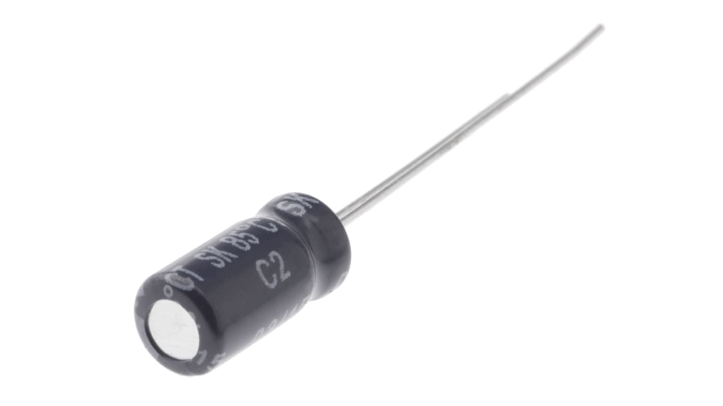 Yageo SK, THT Elektrolyt Kondensator 22μF ±20% / 50V dc, Ø 5mm x 11mm, +85°C