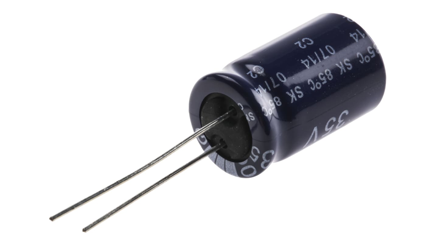 Yageo SK, THT Elektrolyt Kondensator 1000μF ±20% / 35V dc, Ø 13mm x 20mm, +85°C