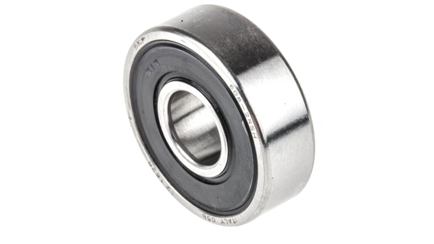 SKF 608-2RSH Single Row Deep Groove Ball Bearing- Both Sides Sealed 8mm I.D, 22mm O.D