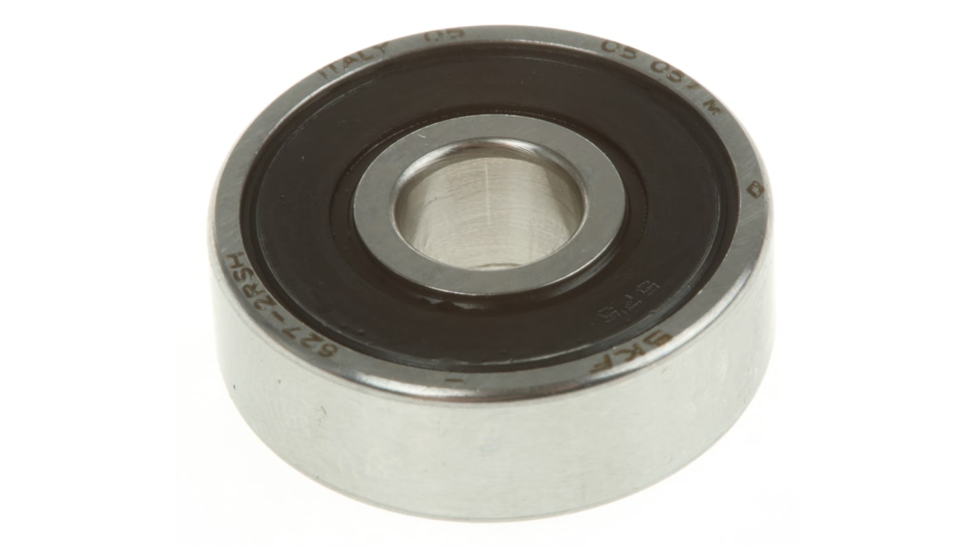 SKF 627-2RSH Single Row Deep Groove Ball Bearing- Both Sides Sealed 7mm I.D, 22mm O.D