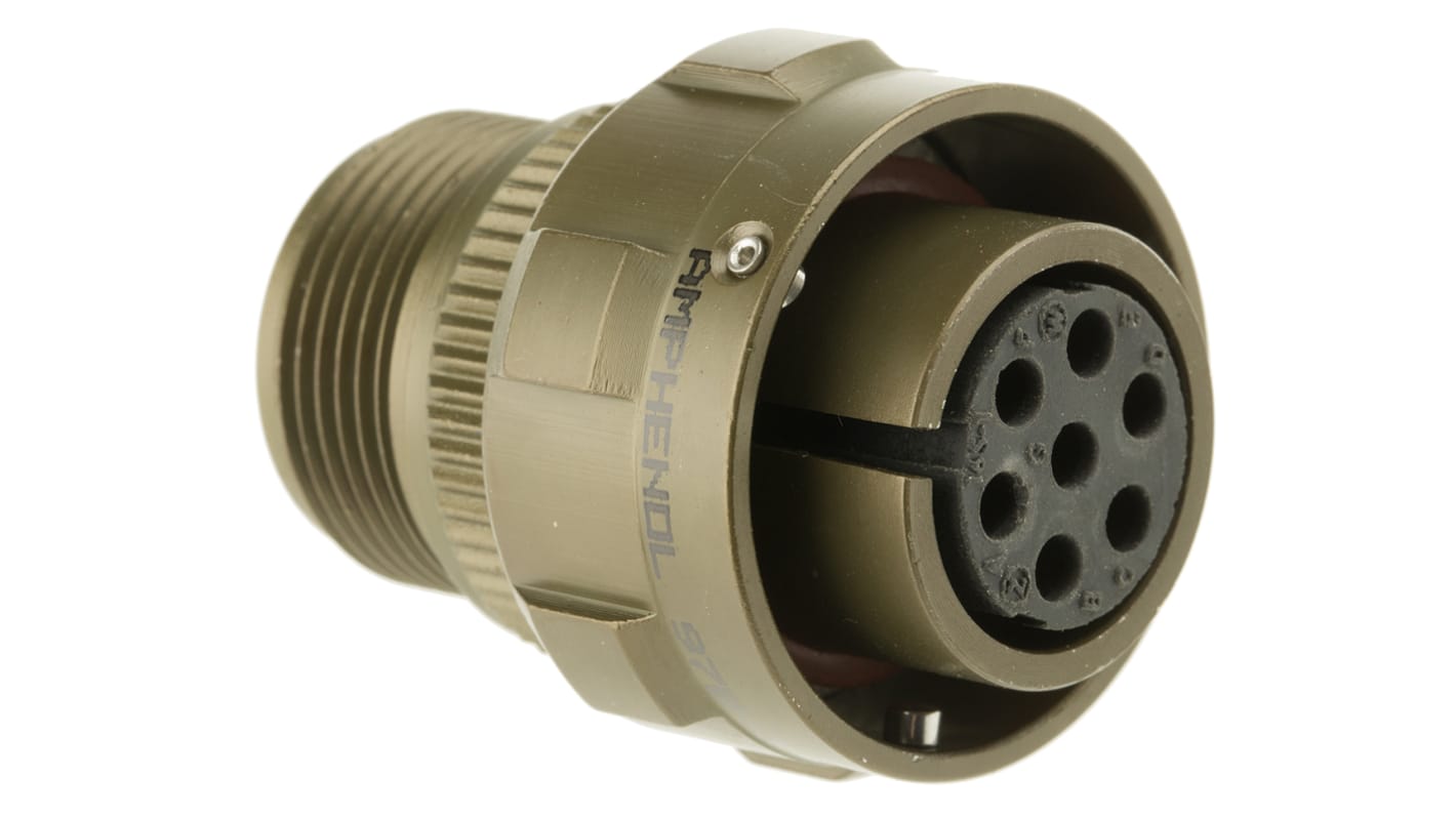 Amphenol Limited, 97B 7 Way Cable Mount MIL Spec Circular Connector Plug, Socket Contacts,Shell Size 16S, Bayonet