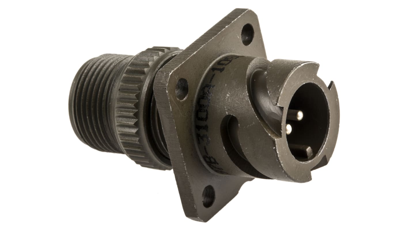 97B3100A10SL4P Amphenol Limited, 97B 2 Way Wall Mount MIL Spec