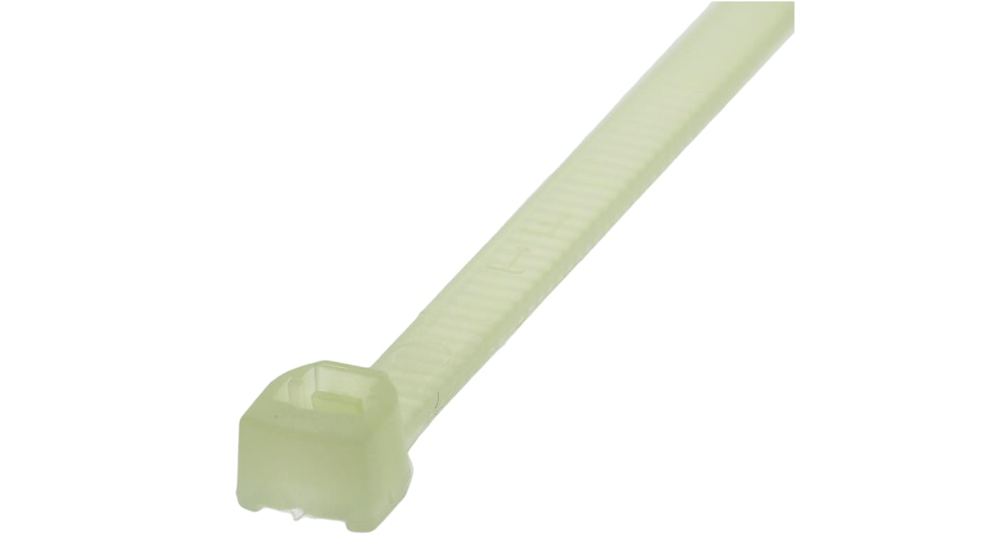 Thomas & Betts Cable Tie, 290mm x 3.6 mm, Green Nylon, Pk-100