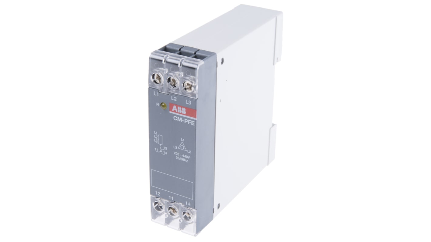 1SVR550824R9100 ABB Phase Monitoring Relay, 3 Phase, SPDT, 208 → 440V