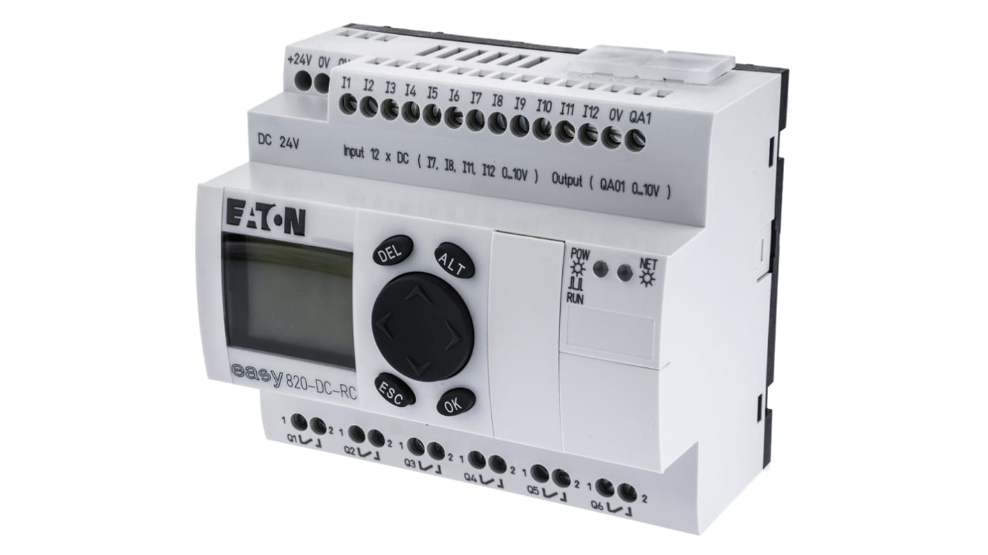 Logický modul, řada: EASY Easynet 12 x vstup, počet výstupů: 7 24 V DC, 110 x 107,5 x 72 mm Logický řídicí modul Eaton