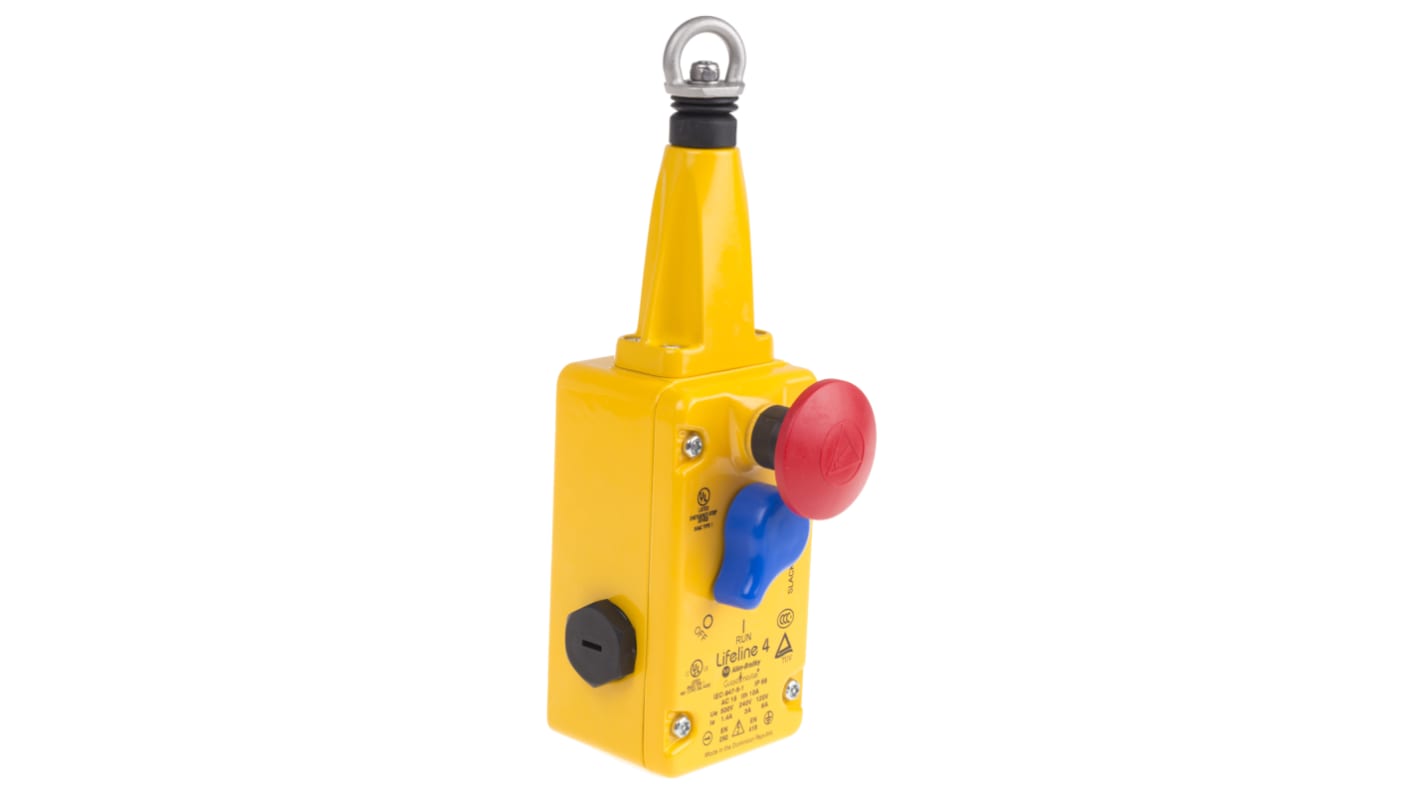 Rope & push button stop switch,4N/C M20