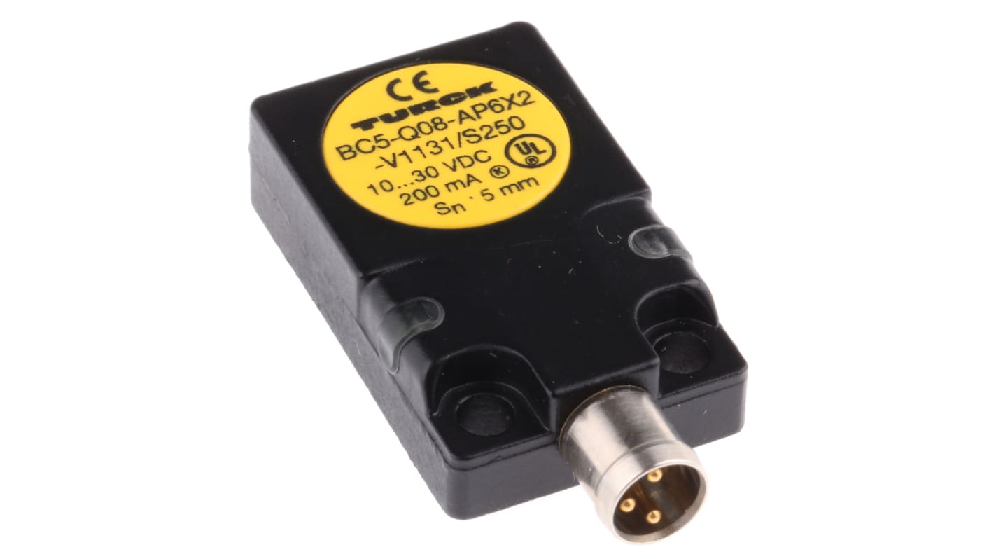 Sensor de proximidad Turck, alcance 5 mm, salida PNP, 10 → 30 Vdc, IP67