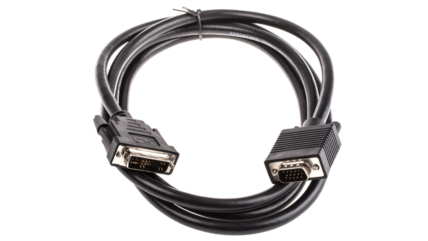 Roline, Male DVI-A to Male VGA Cable, 2m