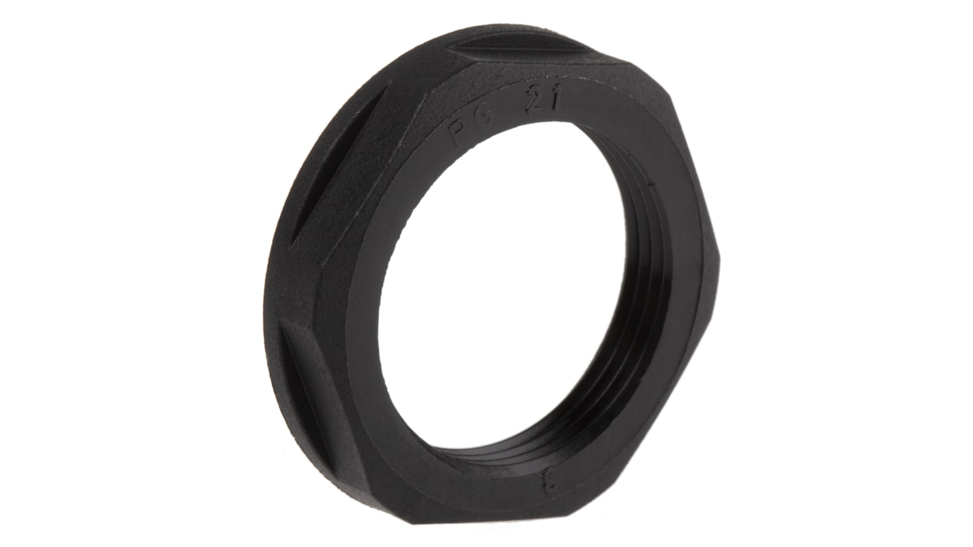 Lapp Black Fibreglass PA Cable Gland Locknut, PG21 Thread, IP68