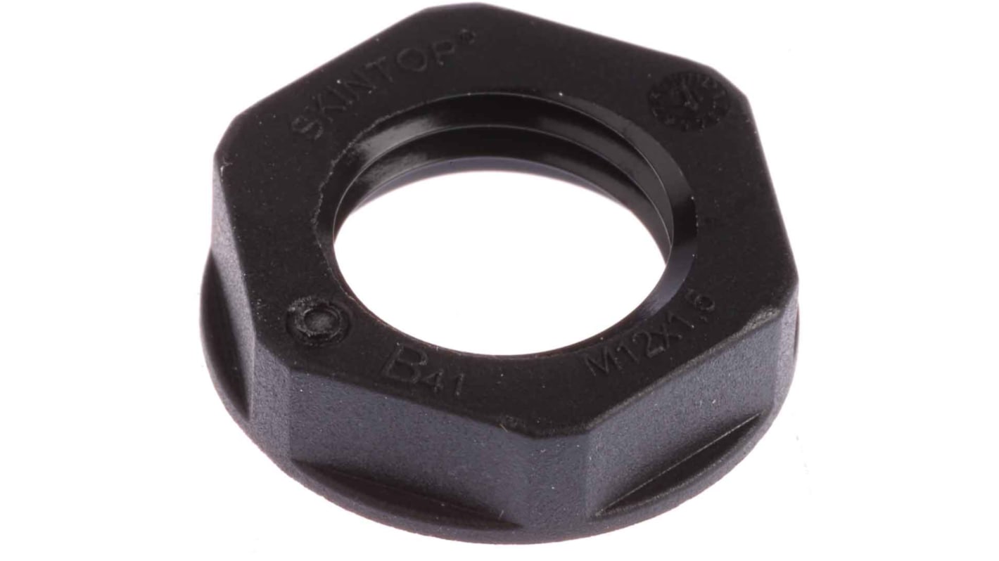 Lapp Black Flame Retardant Fibreglass PA Cable Gland Locknut, M12 Thread, IP68