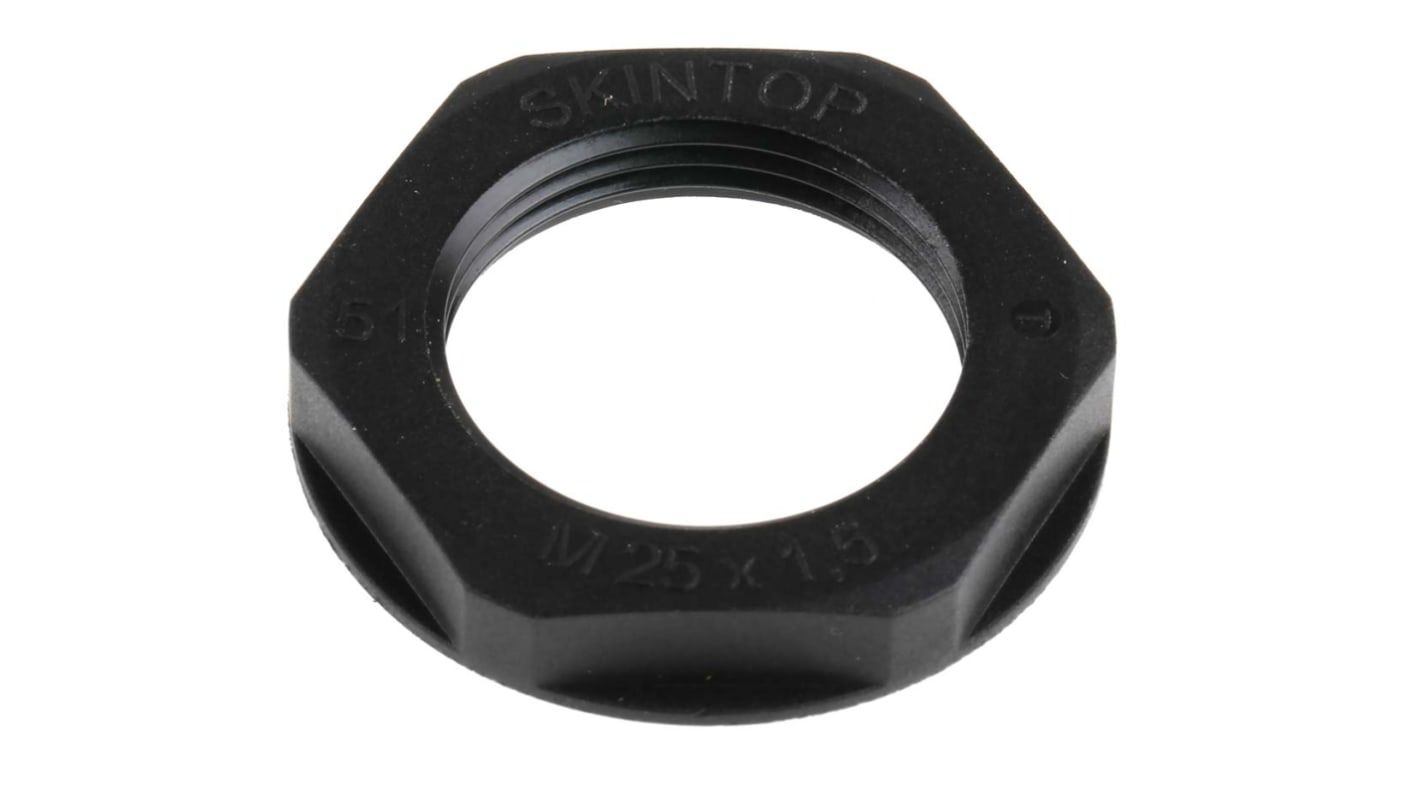 Lapp Black Fibreglass PA Cable Gland Locknut, M25 Thread, IP68