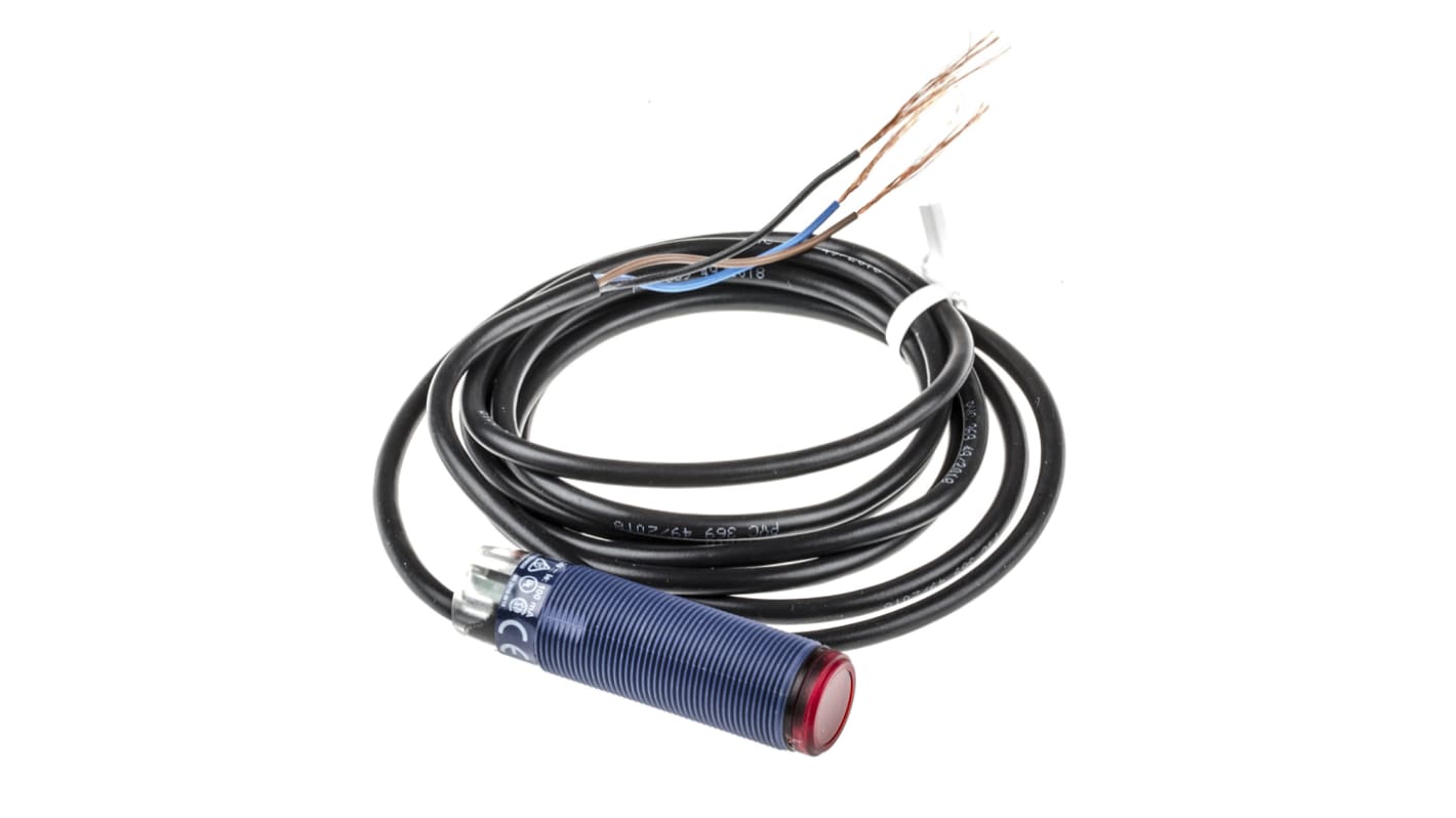 Fotocélula de cuerpo cilíndrico Telemecanique Sensors Multimode, alcance 120 mm → 15 m., salida PNP, Cable de 3