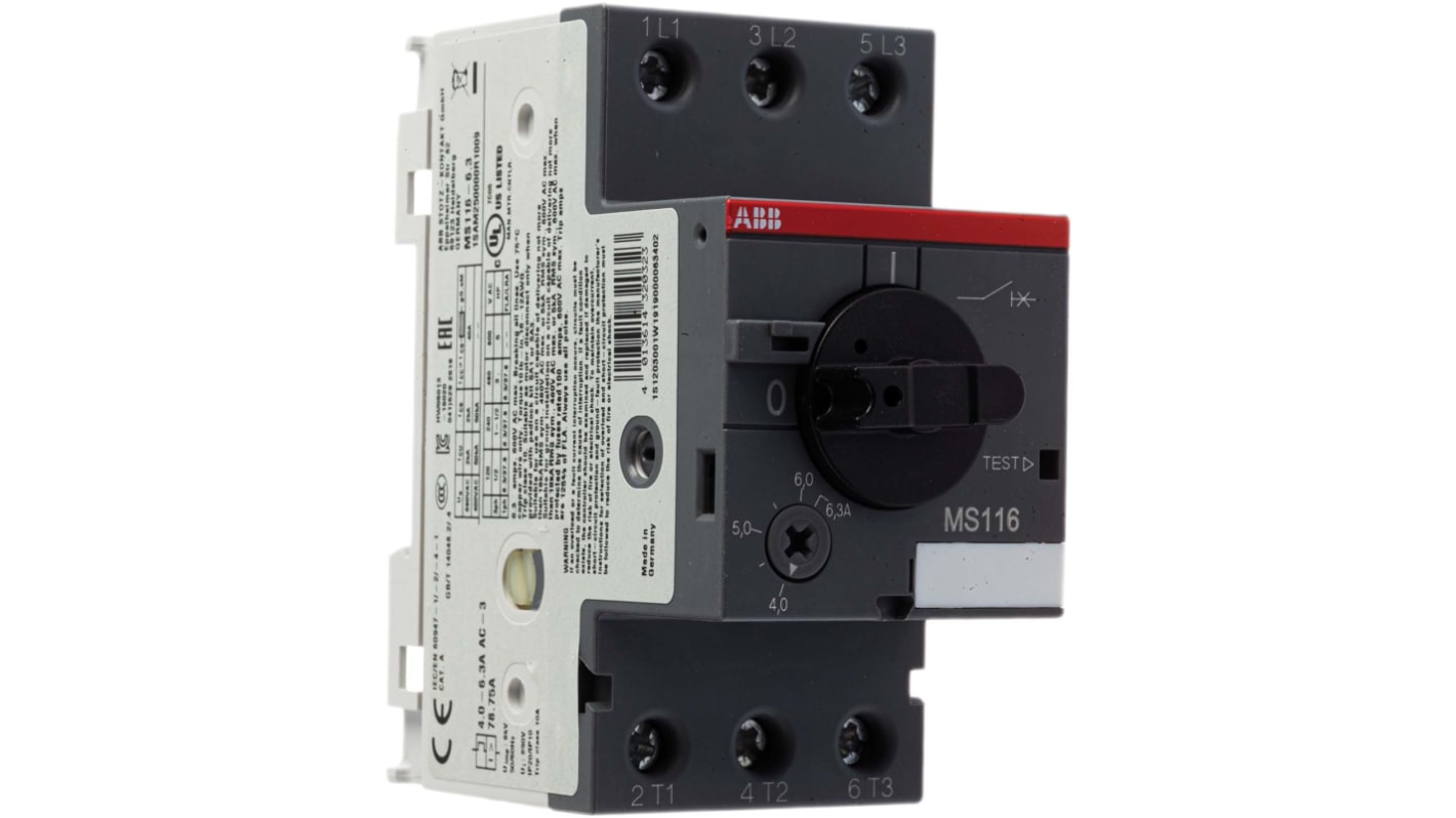 ABB 6.3 A Motor Protection Circuit Breaker