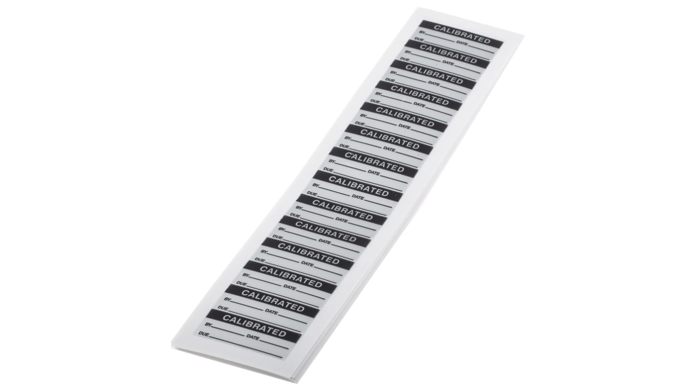 RS PRO Adhesive Pre-Printed Adhesive Label-Calibrated-. Quantity: 140