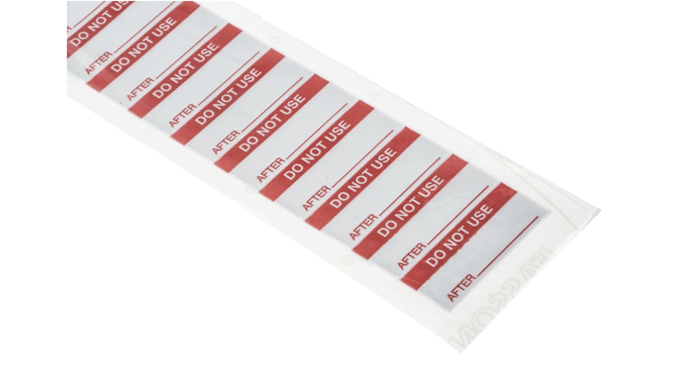 RS PRO Rot Vorbedrucktes, selbstklebendes Etikett: Do Not Use, 15mm x 38mm, 140 Stück