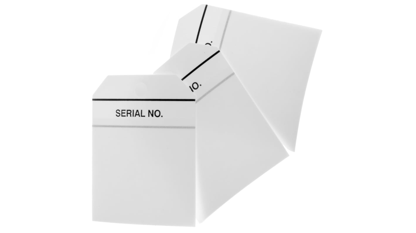 RS PRO Pre-Printed Tie Label-Serial No.-. Quantity: 50