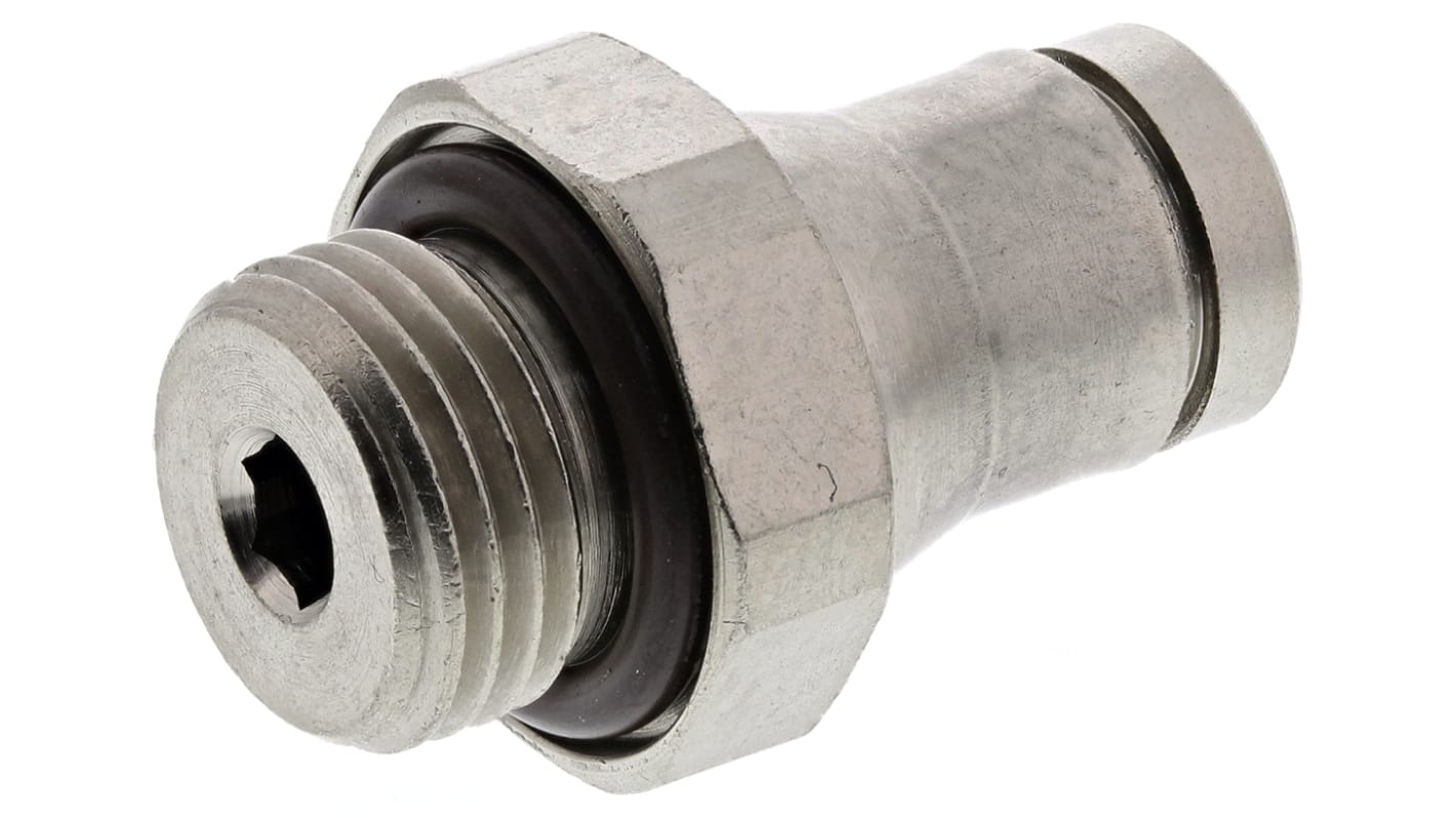 Legris LF3600 Series Straight Threaded Adaptor, G 1/8 Male to Push In 4 mm, Threaded-to-Tube Connection Style