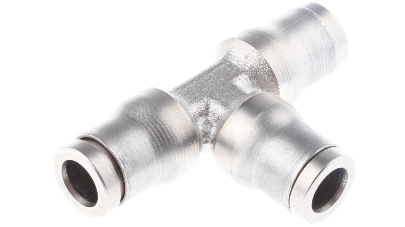 Legris LF3600 Series Tee Tube-to-Tube Adaptor Push In 6 mm, Push In 6 mm to Push In 6 mm, Tube-to-Tube Connection Style