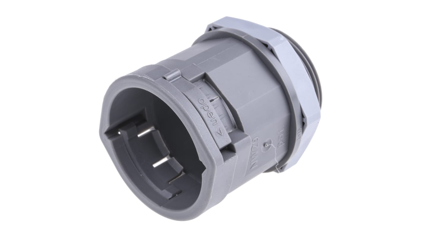 PMA Straight, Conduit Fitting, 32mm Nominal Size, M32, PA 6, Grey