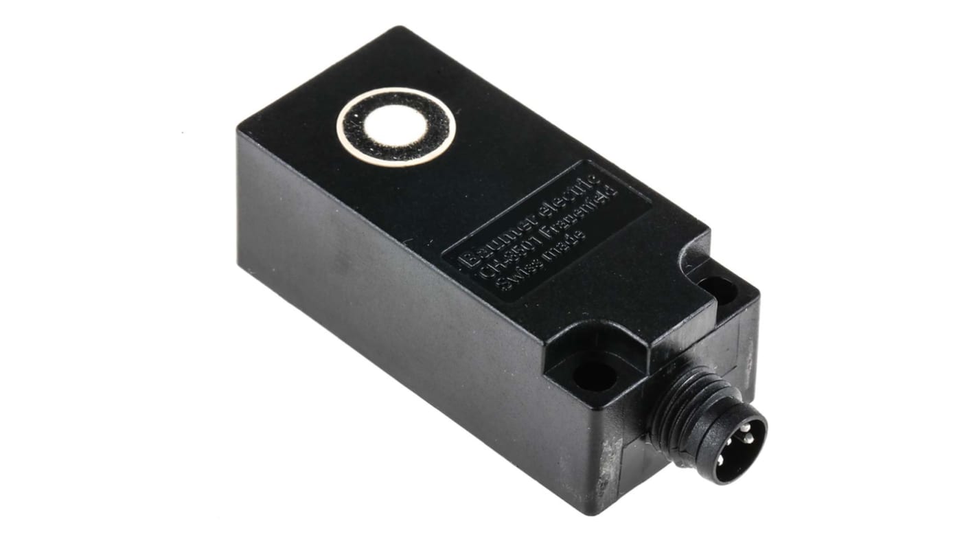 Sensor de proximidad Baumer, alcance 10 → 200 mm, salida PNP, 12 → 30 Vdc, IP67