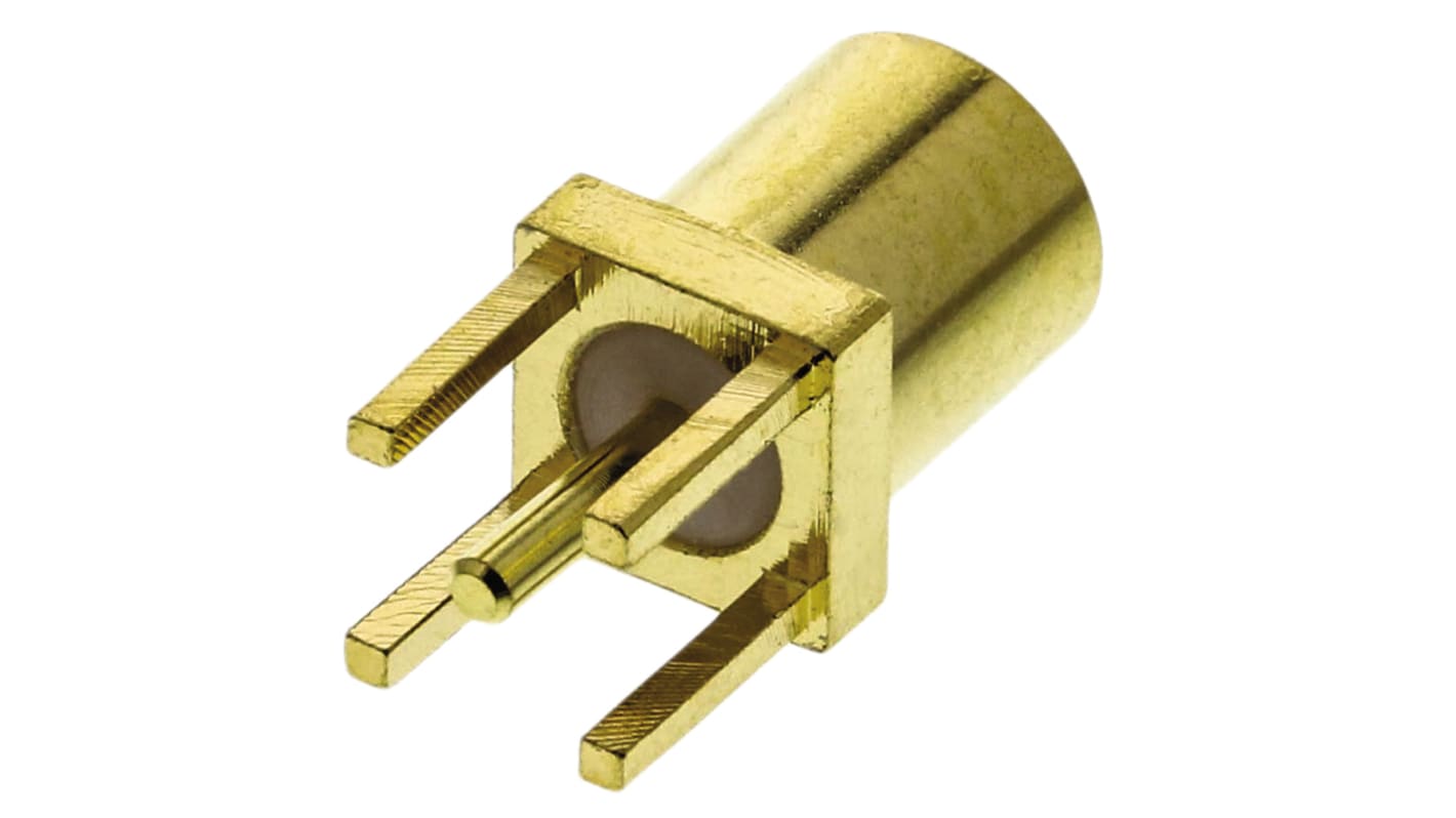 TE Connectivity, jack Through Hole MMCX Connector, 50Ω, Solder Termination, Straight Body