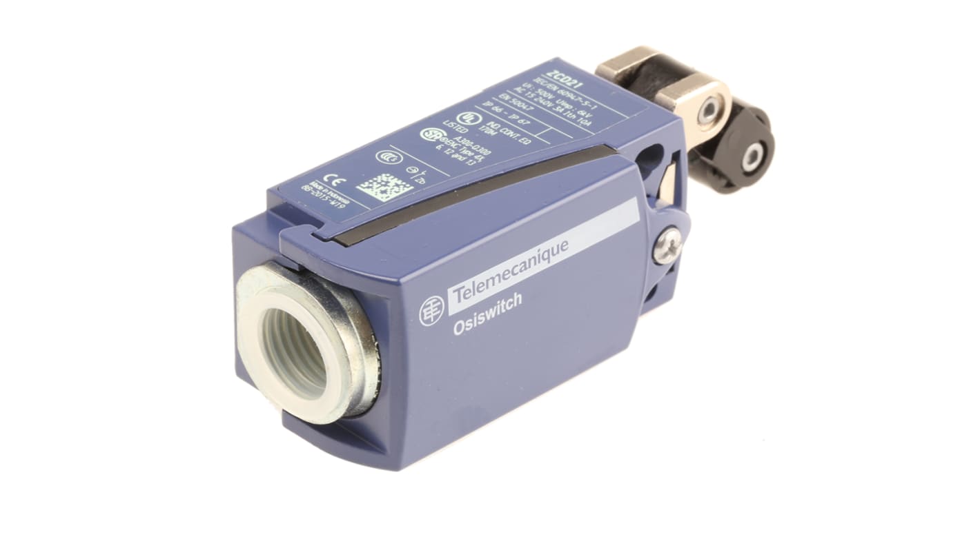 Telemecanique Sensors OsiSense XC Series Plunger Limit Switch, NO/NC, IP66, IP67, DP, Zinc Alloy Housing, 240V ac Max,