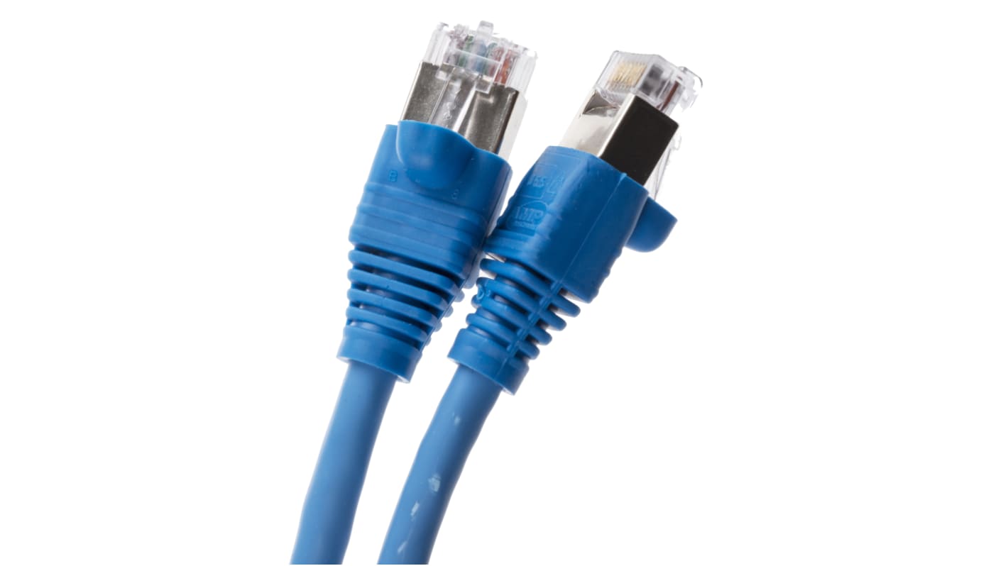 Cat6 RJ45 UTP patch cable, blue, 1m