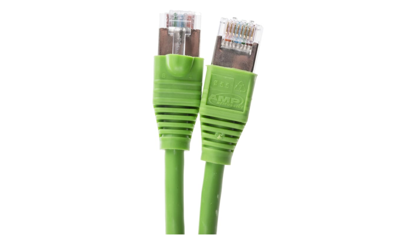 COMMSCOPE Cat6 Cable, U/UTP, Green LSZH Sheath, 1m