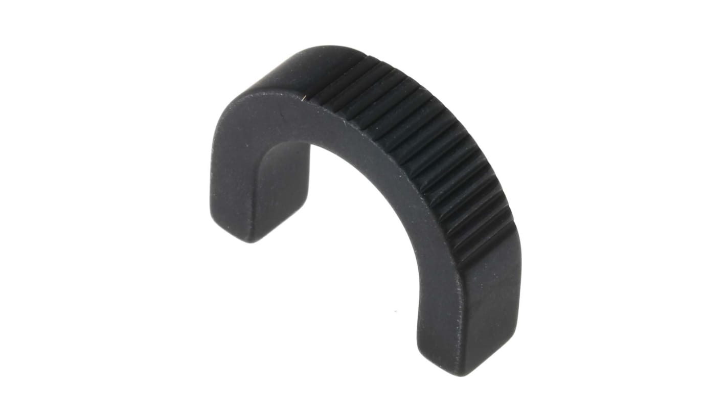 Tirador Southco de Aluminio Negro, 36mm x 27 mm x 6.4mm, fijaciones ocultas, distancia entre ejes 28.5mm